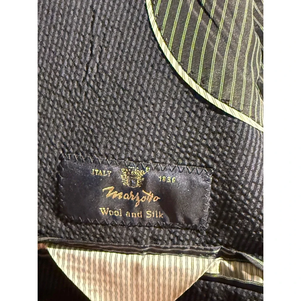 Banana Republic Slim Fit Navy Jacket Marzotto Wool Silk Blazer 42R S/677359-00